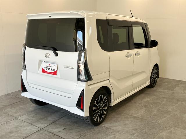タントカスタムＲＳ　ターボ　フルセグナビ　バックカメラ衝突被害軽減ブレーキ　コーナーセンサー　フルセグナビ　Ｂｌｕｅｔｏｏｔｈ　ＤＶＤ再生　ＵＳＢ　バックカメラ　両側電動スライドドア　前席シートヒーター　ＬＥＤ　オートライト　スマートキー　エコアイドル（滋賀県）の中古車