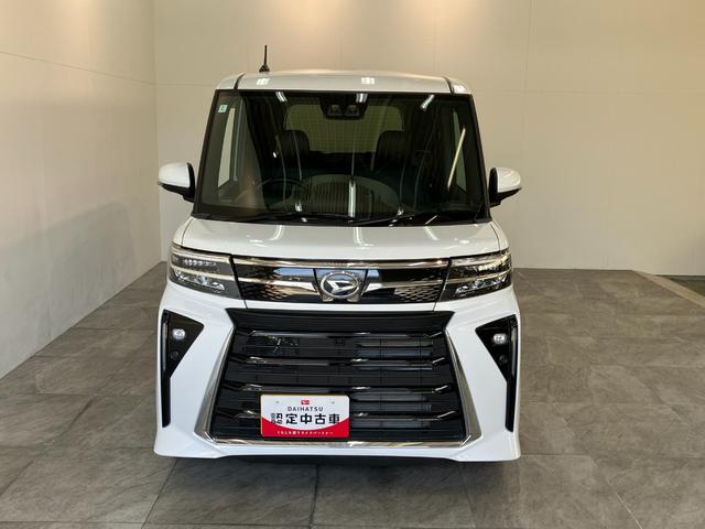 タントカスタムＲＳ　ターボ　フルセグナビ　バックカメラ衝突被害軽減ブレーキ　コーナーセンサー　フルセグナビ　Ｂｌｕｅｔｏｏｔｈ　ＤＶＤ再生　ＵＳＢ　バックカメラ　両側電動スライドドア　前席シートヒーター　ＬＥＤ　オートライト　スマートキー　エコアイドル（滋賀県）の中古車