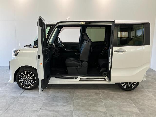 タントカスタムＲＳ　ターボ　フルセグナビ　バックカメラ衝突被害軽減ブレーキ　コーナーセンサー　フルセグナビ　Ｂｌｕｅｔｏｏｔｈ　ＤＶＤ再生　ＵＳＢ　バックカメラ　両側電動スライドドア　前席シートヒーター　ＬＥＤ　オートライト　スマートキー　エコアイドル（滋賀県）の中古車