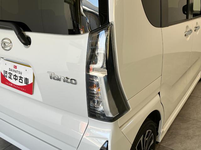 タントカスタムＲＳ　ターボ　フルセグナビ　バックカメラ衝突被害軽減ブレーキ　コーナーセンサー　フルセグナビ　Ｂｌｕｅｔｏｏｔｈ　ＤＶＤ再生　ＵＳＢ　バックカメラ　両側電動スライドドア　前席シートヒーター　ＬＥＤ　オートライト　スマートキー　エコアイドル（滋賀県）の中古車