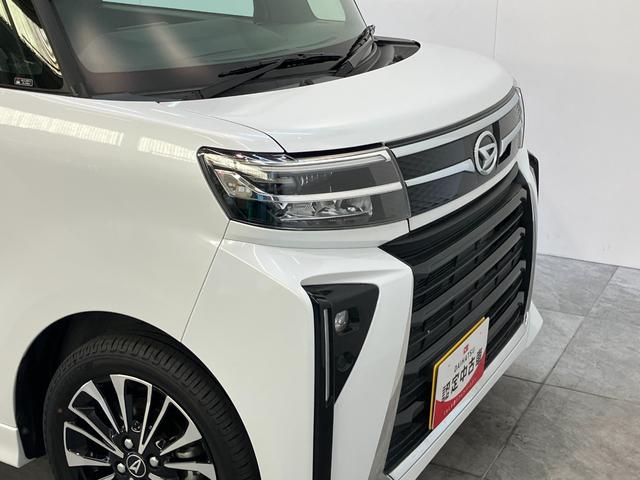 タントカスタムＲＳ　ターボ　フルセグナビ　バックカメラ衝突被害軽減ブレーキ　コーナーセンサー　フルセグナビ　Ｂｌｕｅｔｏｏｔｈ　ＤＶＤ再生　ＵＳＢ　バックカメラ　両側電動スライドドア　前席シートヒーター　ＬＥＤ　オートライト　スマートキー　エコアイドル（滋賀県）の中古車