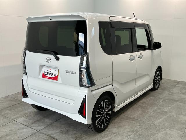 タントカスタムＲＳ　ターボ　フルセグナビ　バックカメラ衝突被害軽減ブレーキ　コーナーセンサー　フルセグナビ　Ｂｌｕｅｔｏｏｔｈ　ＤＶＤ再生　ＵＳＢ　バックカメラ　両側電動スライドドア　前席シートヒーター　ＬＥＤ　オートライト　スマートキー　エコアイドル（滋賀県）の中古車