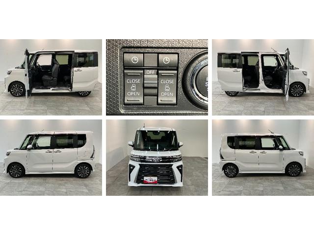 タントカスタムＲＳ　ターボ　フルセグナビ　バックカメラ衝突被害軽減ブレーキ　コーナーセンサー　フルセグナビ　Ｂｌｕｅｔｏｏｔｈ　ＤＶＤ再生　ＵＳＢ　バックカメラ　両側電動スライドドア　前席シートヒーター　ＬＥＤ　オートライト　スマートキー　エコアイドル（滋賀県）の中古車