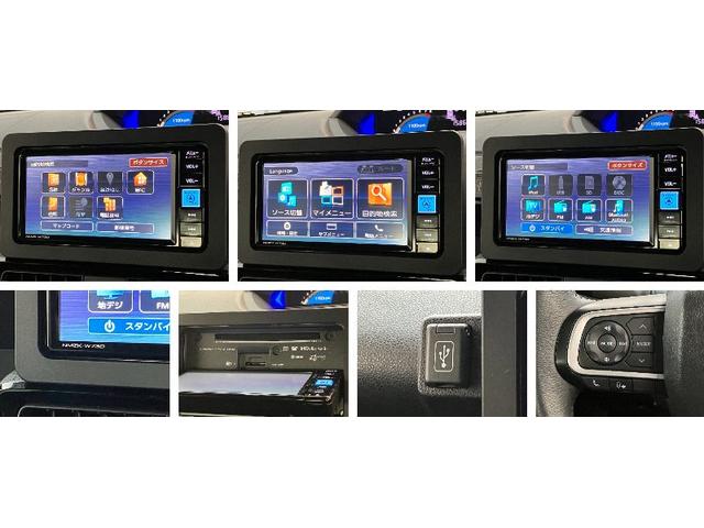 タントカスタムＲＳ　ターボ　フルセグナビ　バックカメラ衝突被害軽減ブレーキ　コーナーセンサー　フルセグナビ　Ｂｌｕｅｔｏｏｔｈ　ＤＶＤ再生　ＵＳＢ　バックカメラ　両側電動スライドドア　前席シートヒーター　ＬＥＤ　オートライト　スマートキー　エコアイドル（滋賀県）の中古車