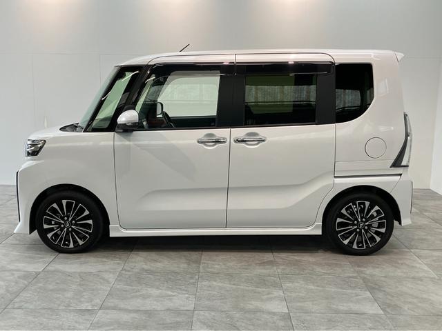 タントカスタムＲＳ　ターボ　フルセグナビ　バックカメラ衝突被害軽減ブレーキ　コーナーセンサー　フルセグナビ　Ｂｌｕｅｔｏｏｔｈ　ＤＶＤ再生　ＵＳＢ　バックカメラ　両側電動スライドドア　前席シートヒーター　ＬＥＤ　オートライト　スマートキー　エコアイドル（滋賀県）の中古車