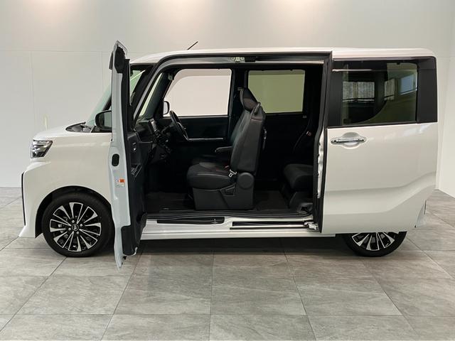 タントカスタムＲＳ　ターボ　フルセグナビ　バックカメラ衝突被害軽減ブレーキ　コーナーセンサー　フルセグナビ　Ｂｌｕｅｔｏｏｔｈ　ＤＶＤ再生　ＵＳＢ　バックカメラ　両側電動スライドドア　前席シートヒーター　ＬＥＤ　オートライト　スマートキー　エコアイドル（滋賀県）の中古車