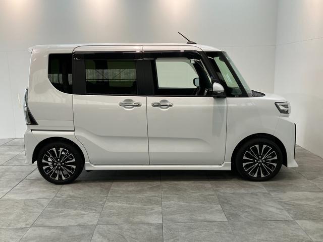 タントカスタムＲＳ　ターボ　フルセグナビ　バックカメラ衝突被害軽減ブレーキ　コーナーセンサー　フルセグナビ　Ｂｌｕｅｔｏｏｔｈ　ＤＶＤ再生　ＵＳＢ　バックカメラ　両側電動スライドドア　前席シートヒーター　ＬＥＤ　オートライト　スマートキー　エコアイドル（滋賀県）の中古車