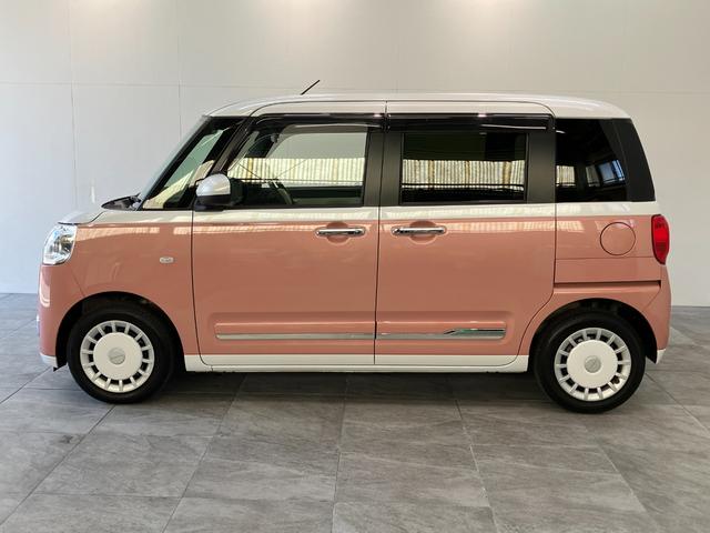 ムーヴキャンバスストライプスＧ　コーナーセンサー　シートヒーター　ＬＥＤ衝突被害軽減ブレーキ　コーナーセンサー　バックカメラ（ナビ装着時用）　両側電動スライドドア　前席シートヒーター　電動パーキングブレーキ　ＬＥＤ　オートライト　オートエアコン　スマートキー　エコアイドル（滋賀県）の中古車