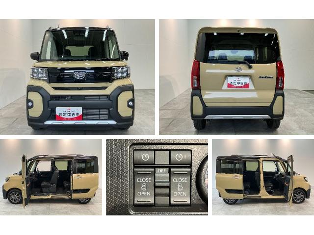 タントファンクロス　９型ディスプレイオーディオ　駐車支援システム衝突被害軽減ブレーキ　コーナーセンサー　９型ディスプレイオーディオ　フルセグ　Ｂｌｕｅｔｏｏｔｈ　ＵＳＢ　パノラマカメラ　両側電動スライドドア　前席シートヒーター　ＬＥＤ　スマートパノラマパーキング（滋賀県）の中古車