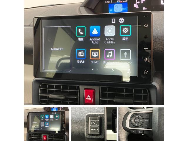 タントＸ　９型ディスプレイオーディオ　フルセグ　届出済未使用車衝突被害軽減ブレーキ　コーナーセンサー　９型ディスプレイオーディオ　フルセグ　Ｂｌｕｅｔｏｏｔｈ　ＵＳＢ　バックカメラ　左側電動スライドドア　前席シートヒーター　ＬＥＤ　スマートキー　エコアイドル（滋賀県）の中古車