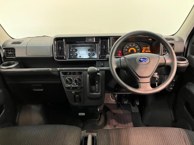 サンバーバンオープンデッキ　４ＷＤ　ＣＤステレオ　ＬＥＤ　キーレス衝突被害軽減ブレーキ　ＣＤステレオ　キーレスエントリー　前席パワーウインドウ　電動格納式ミラー　ＬＥＤヘッドライト　マニュアルレベリング　両側スライドドア　パートタイム４ＷＤ（滋賀県）の中古車