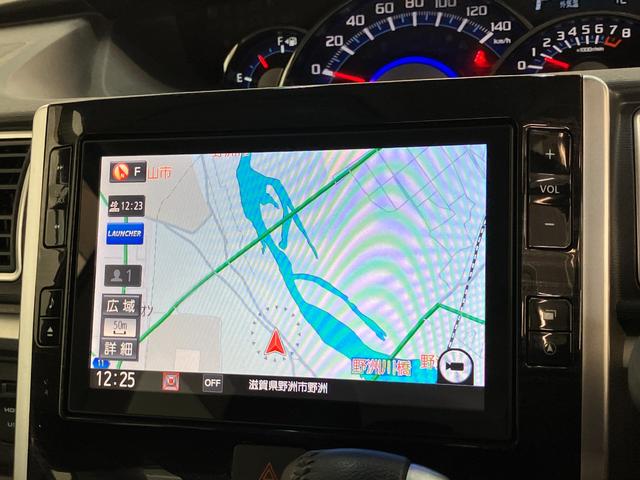 タントカスタムRSトップエディションSA3 8型ナビ バックカメラ衝突被害軽減ブレーキ 8型フルセグナビ Bluetooth DVD再生 USB バックカメラ ドラレコ ETC 両側電動スライドドア LED オートライト オートエアコン スマートキー エコアイドル(滋賀県)の中古車