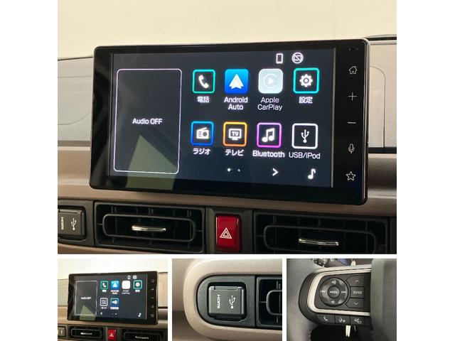 ムーヴキャンバスセオリーＧ　９インチディスプレイオーディオ　届出済未使用車衝突被害軽減ブレーキ　コーナーセンサー　９インチディスプレイオーディオ　フルセグ　Ｂｌｕｅｔｏｏｔｈ　ＵＳＢ　パノラマカメラ　両側電動スライドドア　前席シートヒーター　ＬＥＤ　駐車支援システム（滋賀県）の中古車