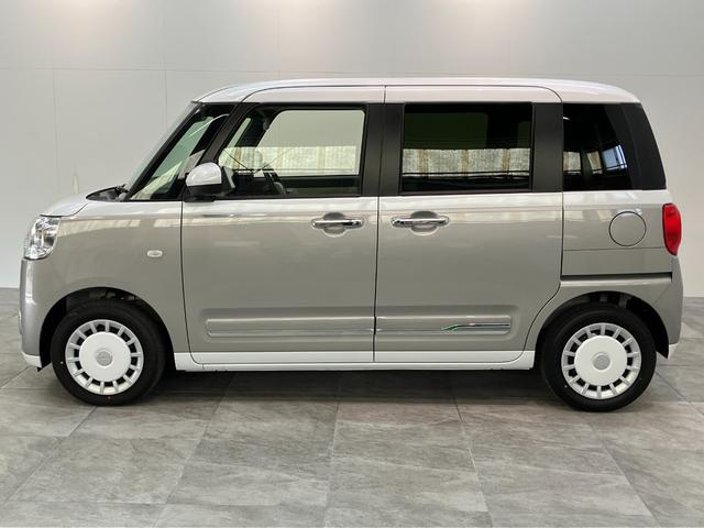 ムーヴキャンバスストライプスＧ　９型ディスプレイオーディオ　届出済未使用車衝突被害軽減ブレーキ　コーナーセンサー　９型ディスプレイオーディオ　フルセグ　Ｂｌｕｅｔｏｏｔｈ　ＵＳＢ　バックカメラ　両側電動スライドドア　前席シートヒーター　ＬＥＤ　ワイヤレス充電器　エコアイドル（滋賀県）の中古車