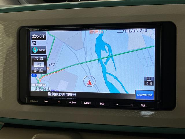 ムーヴキャンバスＧメイクアップＳＡ３　ワンセグナビ　バックカメラ衝突被害軽減ブレーキ　スマアシ３　ワンセグナビ　Ｂｌｕｅｔｏｏｔｈ　バックカメラ　両側電動スライドドア　ＬＥＤヘッドライト　オートライト　オートエアコン　エコアイドル　タイヤ４本新品交換済み（滋賀県）の中古車