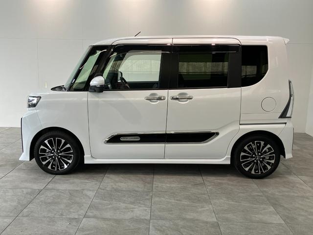 タントカスタムＲＳ　ターボ　フルセグナビ　クルコン　パノラマカメラ衝突被害軽減ブレーキ　コーナーセンサー　フルセグナビ　Ｂｌｕｅｔｏｏｔｈ　ＤＶＤ　ＵＳＢ　パノラマカメラ　ＥＴＣ　両側電動スライドドア　前席シートヒーター　ＬＥＤ　レーダークルーズコントロール（滋賀県）の中古車