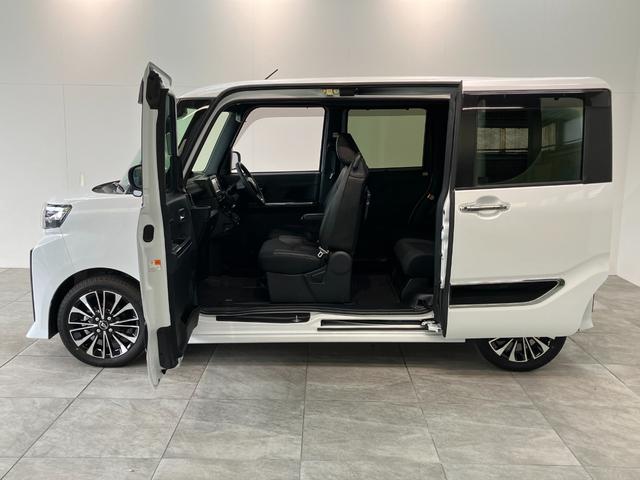 タントカスタムＲＳ　ターボ　フルセグナビ　クルコン　パノラマカメラ衝突被害軽減ブレーキ　コーナーセンサー　フルセグナビ　Ｂｌｕｅｔｏｏｔｈ　ＤＶＤ　ＵＳＢ　パノラマカメラ　ＥＴＣ　両側電動スライドドア　前席シートヒーター　ＬＥＤ　レーダークルーズコントロール（滋賀県）の中古車