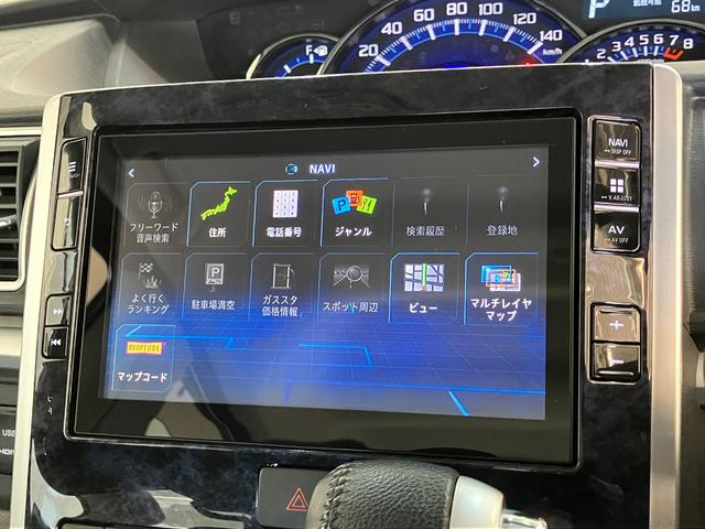 タントカスタムＲＳトップエディションＶＳ　ＳＡ３　ターボ　８型ナビ衝突被害軽減ブレーキ　８型フルセグナビ　Ｂｌｕｅｔｏｏｔｈ　ＤＶＤ再生　ＵＳＢ　パノラマカメラ　ドラレコ　両側電動スライドドア　シートヒーター　ＬＥＤ　オートライト　オートエアコン　スマートキー（滋賀県）の中古車