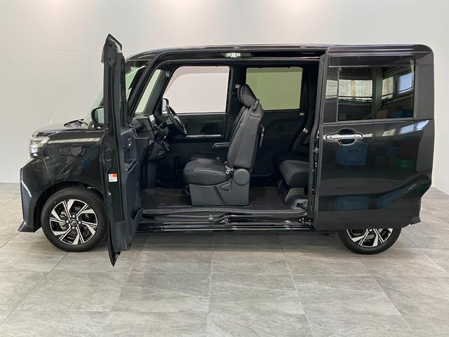 タントカスタムＸ　９型ディスプレイオーディオ　駐車支援システム衝突被害軽減ブレーキ　コーナーセンサー　９型ディスプレイオーディオ　フルセグ　Ｂｌｕｅｔｏｏｔｈ　ＵＳＢ　パノラマカメラ　前後ドラレコ　両側電動スライドドア　前席シートヒーター　駐車支援システム（滋賀県）の中古車