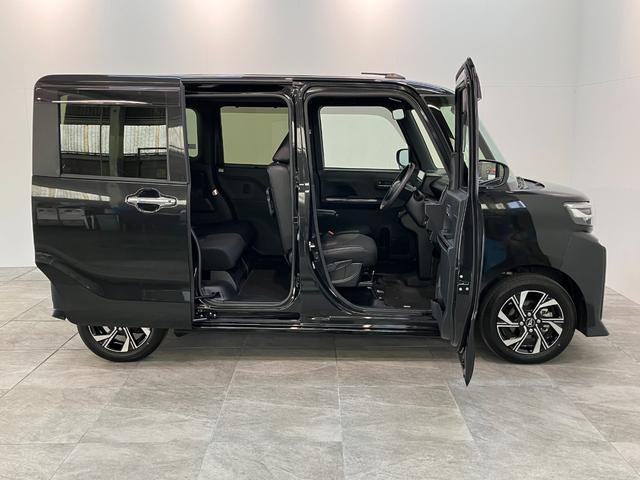 タントカスタムＸ　９型ディスプレイオーディオ　駐車支援システム衝突被害軽減ブレーキ　コーナーセンサー　９型ディスプレイオーディオ　フルセグ　Ｂｌｕｅｔｏｏｔｈ　ＵＳＢ　パノラマカメラ　前後ドラレコ　両側電動スライドドア　前席シートヒーター　駐車支援システム（滋賀県）の中古車