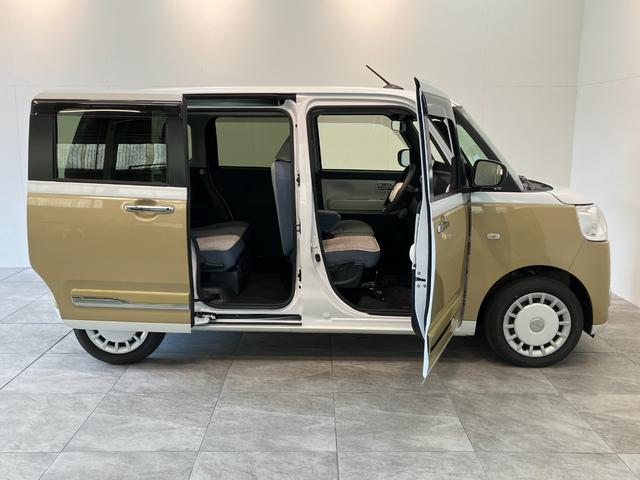 ムーヴキャンバスストライプスＧ　１０型ナビ　前後ドラレコ　バックカメラ衝突被害軽減ブレーキ　コーナーセンサー　１０型フルセグナビ　ＤＶＤ再生　Ｂｌｕｅｔｏｏｔｈ　ＵＳＢ　バックカメラ　前後ドラレコ　両側電動スライドドア　ＬＥＤ　前席シートヒーター　エコアイドル（滋賀県）の中古車