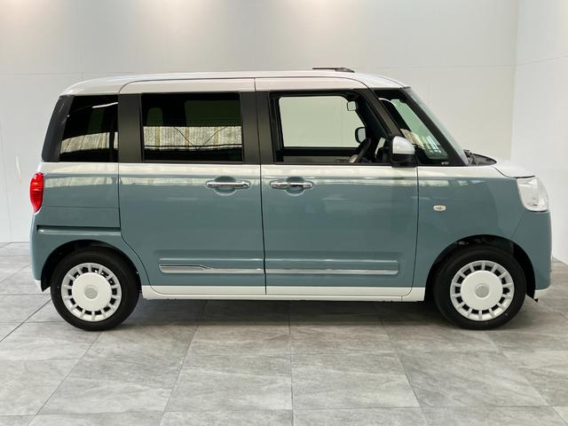 ムーヴキャンバスストライプスＧ　９型ディスプレイオーディオ　届出済未使用車衝突被害軽減ブレーキ　コーナーセンサー　９型ディスプレイオーディオ　フルセグ　Ｂｌｕｅｔｏｏｔｈ　ＵＳＢ　バックカメラ　両側電動スライドドア　前席シートヒーター　ＬＥＤ　ワイヤレス充電器　エコアイドル（滋賀県）の中古車