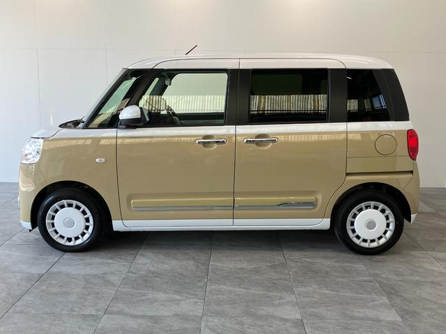 ムーヴキャンバスストライプスＧ　１０型ナビ　前後ドラレコ　届出済未使用車衝突被害軽減ブレーキ　１０型フルセグナビ　ＤＶＤ　Ｂｌｕｅｔｏｏｔｈ　ＵＳＢ　バックカメラ　前後ドラレコ　両側電動スライドドア　ＬＥＤ　オートライト　オートエアコン　前席シートヒーター　エコアイドル（滋賀県）の中古車