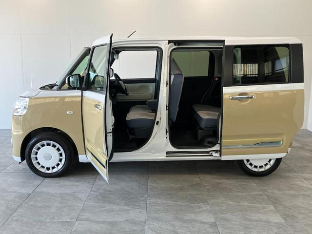 ムーヴキャンバスストライプスＧ　１０型ナビ　前後ドラレコ　届出済未使用車衝突被害軽減ブレーキ　１０型フルセグナビ　ＤＶＤ　Ｂｌｕｅｔｏｏｔｈ　ＵＳＢ　バックカメラ　前後ドラレコ　両側電動スライドドア　ＬＥＤ　オートライト　オートエアコン　前席シートヒーター　エコアイドル（滋賀県）の中古車