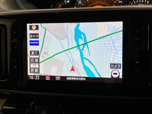 ムーヴキャンバスＧブラックアクセントリミテッドＳＡ３　８型ナビ　Ｐカメラ衝突被害軽減ブレーキ　８型フルセグナビ　ＤＶＤ再生　Ｂｌｕｅｔｏｏｔｈ　ＵＳＢ　パノラマカメラ　ドラレコ　両側電動スライドドア　ＬＥＤ　オートライト　オートエアコン　電動格納式ミラー　エコアイドル（滋賀県）の中古車