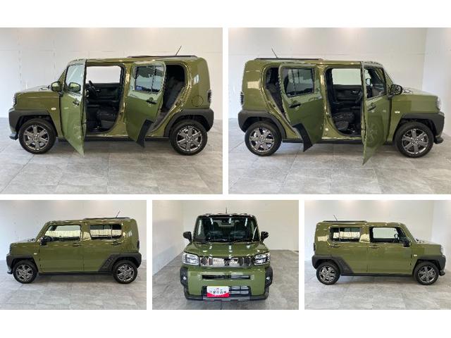 タフトＧダーククロムベンチャー　１０型フルセグナビ　届出済未使用車衝突被害軽減ブレーキ　コーナーセンサー　１０インチフルセグナビ　ＤＶＤ再生　Ｂｌｕｅｔｏｏｔｈ　ＵＳＢ　バックカメラ　前後ドラレコ　前席シートヒーター　ＬＥＤ　レーダークルーズコントロール（滋賀県）の中古車