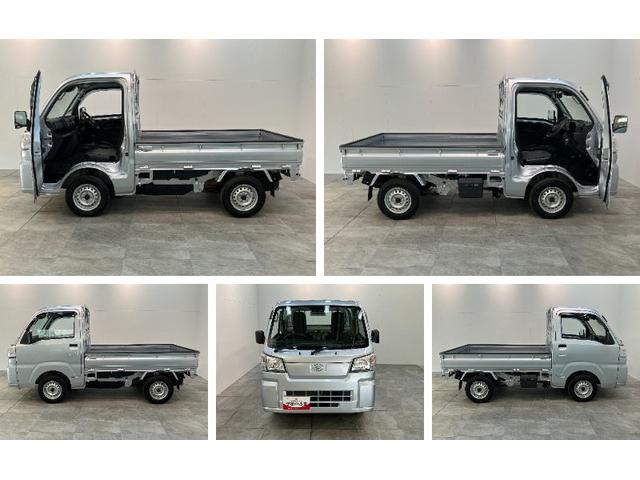 ハイゼットトラックスタンダード　パートタイム４ＷＤ　５ＭＴ　コーナーセンサー衝突被害軽減ブレーキ　コーナーセンサー　パートタイム４ＷＤ　ＡＭ／ＦＭラジオ　マニュアルエアコン　マニュアルレベリング　エコアイドル　ゲートプロテクター　荷台ゴムマット（滋賀県）の中古車