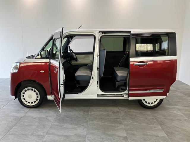 ムーヴキャンバスストライプスＧ　９型ディスプレイオーディオ　駐車支援システム衝突被害軽減ブレーキ　コーナーセンサー　９型ディスプレイオーディオ　フルセグ　Ｂｌｕｅｔｏｏｔｈ　ＵＳＢ　パノラマカメラ　前後ドラレコ　　両側電動スライドドア　前席シートヒーター駐車支援システム（滋賀県）の中古車