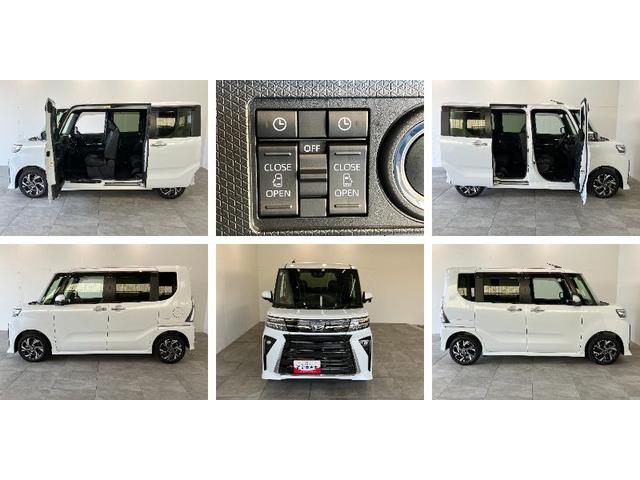 タントカスタムＸ　９型ディスプレイオーディオ　駐車支援システム衝突被害軽減ブレーキ　コーナーセンサー　ディスプレイオーディオ　フルセグ　Ｂｌｕｅｔｏｏｔｈ　ＵＳＢ　パノラマカメラ　両側電動スライドドア　前席シートヒーター　ＬＥＤ　駐車支援システム　スマートキー（滋賀県）の中古車