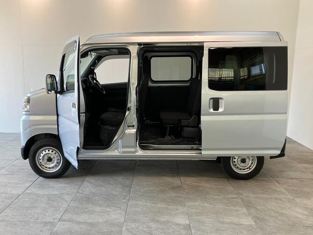 ハイゼットカーゴＤＸ　ＣＶＴ　キーレス　前席パワーウインドウ　届出済未使用車衝突被害軽減ブレーキ　スマアシ　コーナーセンサー　前席パワーウインドウ　ＡＭ／ＦＭステレオ　両側スライドドア　オートライト　マニュアルレベリング　キーレスエントリー　後部プライバシーガラス（滋賀県）の中古車