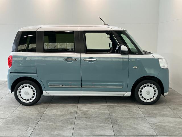 ムーヴキャンバスストライプスＧターボ　１０型ナビ　Ｂカメラ　前後ドラレコ衝突被害軽減ブレーキ　１０型フルセグナビ　ＤＶＤ　Ｂｌｕｅｔｏｏｔｈ　ＵＳＢ　バックカメラ　前後ドラレコ　両側電動スライドドア　ＬＥＤ　オートライト　オートエアコン　シートヒーター　レーダークルコン（滋賀県）の中古車