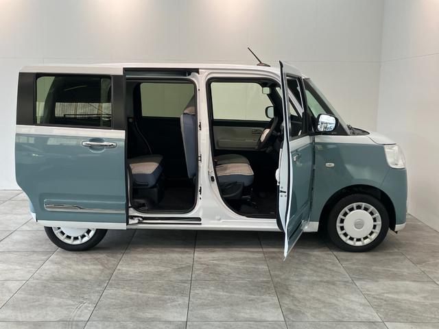ムーヴキャンバスストライプスＧターボ　１０型ナビ　Ｂカメラ　前後ドラレコ衝突被害軽減ブレーキ　１０型フルセグナビ　ＤＶＤ　Ｂｌｕｅｔｏｏｔｈ　ＵＳＢ　バックカメラ　前後ドラレコ　両側電動スライドドア　ＬＥＤ　オートライト　オートエアコン　シートヒーター　レーダークルコン（滋賀県）の中古車
