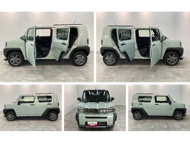 タフトＧダーククロムベンチャー　１０型ナビ　届出済未使用車衝突被害軽減ブレーキ　コーナーセンサー　１０型フルセグナビ　ＤＶＤ再生　Ｂｌｕｅｔｏｏｔｈ　ＵＳＢ　パノラマカメラ　前後ドラレコ　前席シートヒーター　ＬＥＤ　オートライト　レーダークルーズコントロール（滋賀県）の中古車