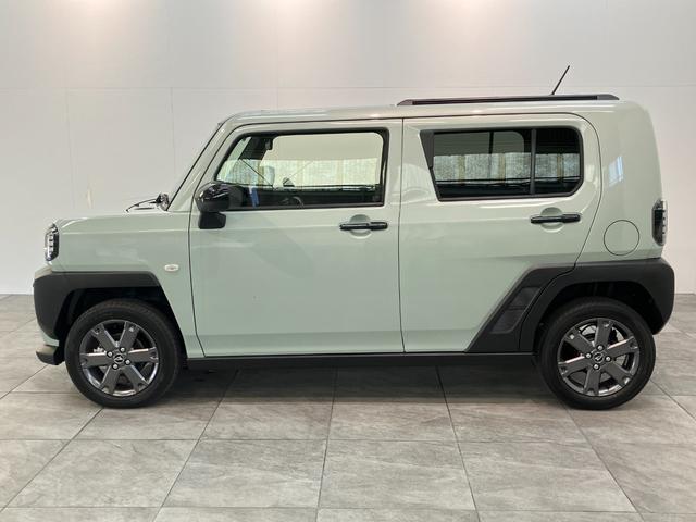 タフトＧダーククロムベンチャー　１０型ナビ　届出済未使用車衝突被害軽減ブレーキ　コーナーセンサー　１０型フルセグナビ　ＤＶＤ再生　Ｂｌｕｅｔｏｏｔｈ　ＵＳＢ　パノラマカメラ　前後ドラレコ　前席シートヒーター　ＬＥＤ　オートライト　レーダークルーズコントロール（滋賀県）の中古車