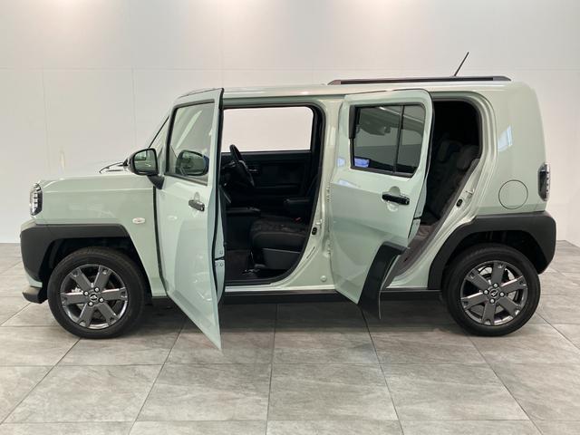 タフトＧダーククロムベンチャー　１０型ナビ　届出済未使用車衝突被害軽減ブレーキ　コーナーセンサー　１０型フルセグナビ　ＤＶＤ再生　Ｂｌｕｅｔｏｏｔｈ　ＵＳＢ　パノラマカメラ　前後ドラレコ　前席シートヒーター　ＬＥＤ　オートライト　レーダークルーズコントロール（滋賀県）の中古車