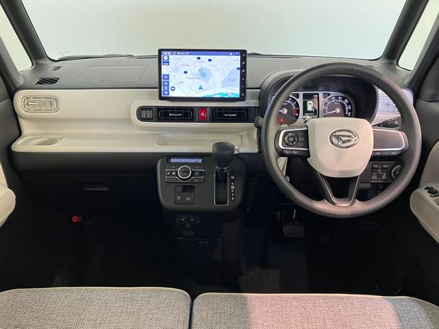 ムーヴキャンバスストライプスＧ　１０型ナビ　前後ドラレコ　届出済未使用車衝突被害軽減ブレーキ　コーナーセンサー　フルセグナビ　ＤＶＤ再生　Ｂｌｕｅｔｏｏｔｈ　ＵＳＢ　バックカメラ　前後ドラレコ　両側電動スライドドア　ＬＥＤ　オートライト　オートエアコン　前席シートヒーター（滋賀県）の中古車