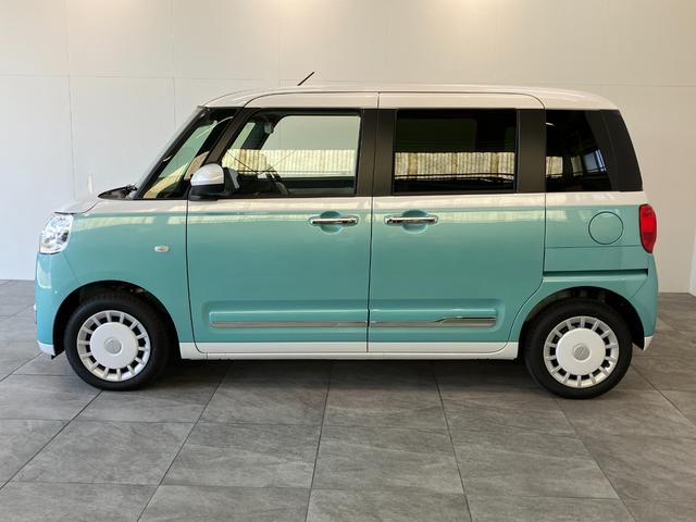 ムーヴキャンバスストライプスＧ　１０型ナビ　前後ドラレコ　届出済未使用車衝突被害軽減ブレーキ　コーナーセンサー　フルセグナビ　ＤＶＤ再生　Ｂｌｕｅｔｏｏｔｈ　ＵＳＢ　バックカメラ　前後ドラレコ　両側電動スライドドア　ＬＥＤ　オートライト　オートエアコン　前席シートヒーター（滋賀県）の中古車