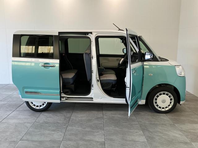 ムーヴキャンバスストライプスＧ　１０型ナビ　前後ドラレコ　届出済未使用車衝突被害軽減ブレーキ　コーナーセンサー　フルセグナビ　ＤＶＤ再生　Ｂｌｕｅｔｏｏｔｈ　ＵＳＢ　バックカメラ　前後ドラレコ　両側電動スライドドア　ＬＥＤ　オートライト　オートエアコン　前席シートヒーター（滋賀県）の中古車