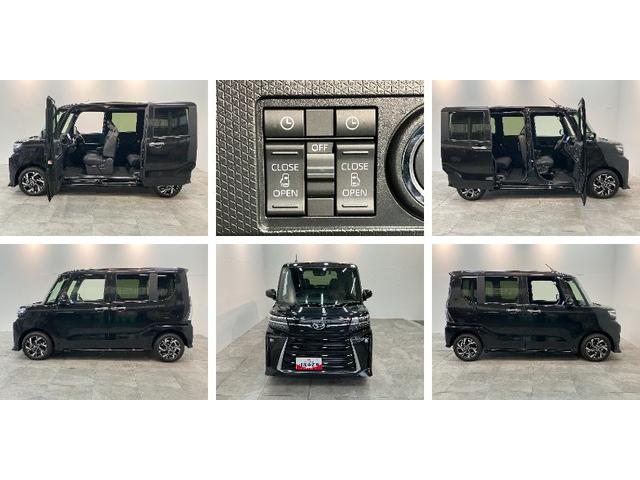 タントカスタムX 10型ナビ Bカメラ ドラレコ 届出済未使用車衝突被害軽減ブレーキ コーナーセンサー 10インチフルセグナビ Bluetooth DVD再生 USB バックカメラ 前後ドラレコ 両側電動スライドドア 前席シートヒーター LED オートエアコン(滋賀県)の中古車