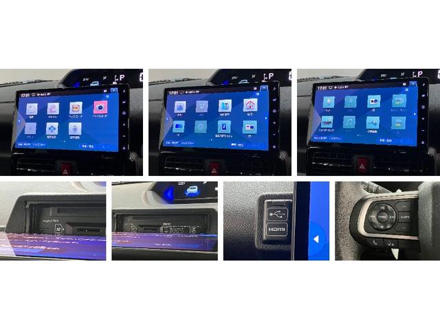 タントカスタムX 10型ナビ Bカメラ ドラレコ 届出済未使用車衝突被害軽減ブレーキ コーナーセンサー 10インチフルセグナビ Bluetooth DVD再生 USB バックカメラ 前後ドラレコ 両側電動スライドドア 前席シートヒーター LED オートエアコン(滋賀県)の中古車