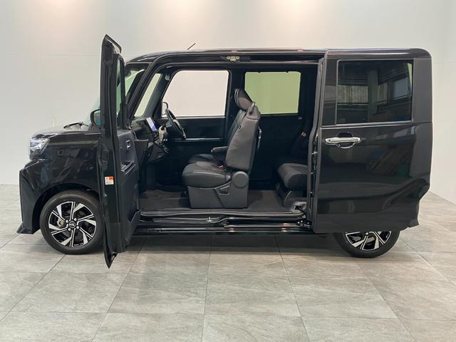 タントカスタムX 10型ナビ Bカメラ ドラレコ 届出済未使用車衝突被害軽減ブレーキ コーナーセンサー 10インチフルセグナビ Bluetooth DVD再生 USB バックカメラ 前後ドラレコ 両側電動スライドドア 前席シートヒーター LED オートエアコン(滋賀県)の中古車