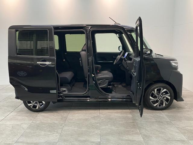 タントカスタムX 10型ナビ Bカメラ ドラレコ 届出済未使用車衝突被害軽減ブレーキ コーナーセンサー 10インチフルセグナビ Bluetooth DVD再生 USB バックカメラ 前後ドラレコ 両側電動スライドドア 前席シートヒーター LED オートエアコン(滋賀県)の中古車