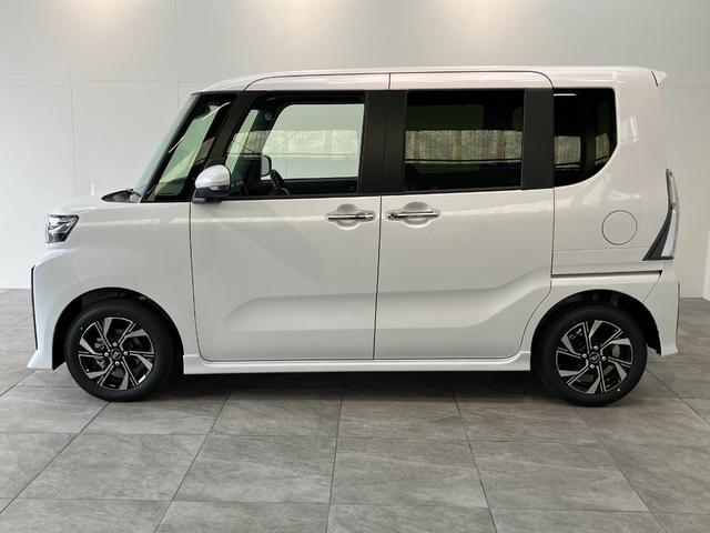 タントカスタムXリミテッド レーダークルコン 届出済未使用車衝突被害軽減ブレーキ コーナーセンサー バックカメラ(ナビ装着時用) 両側電動スライドドア 前席シートヒーター 電動パーキングブレーキ LED オートライト オートエアコン クルーズコントロール(滋賀県)の中古車