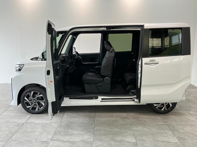 タントカスタムXリミテッド レーダークルコン 届出済未使用車衝突被害軽減ブレーキ コーナーセンサー バックカメラ(ナビ装着時用) 両側電動スライドドア 前席シートヒーター 電動パーキングブレーキ LED オートライト オートエアコン クルーズコントロール(滋賀県)の中古車