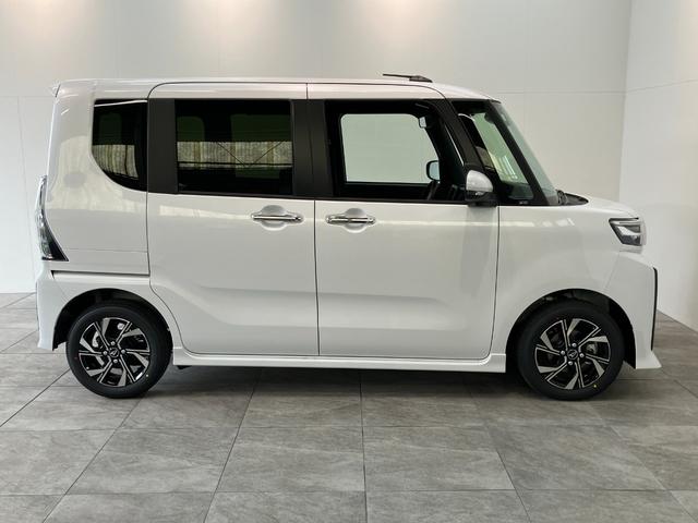 タントカスタムXリミテッド レーダークルコン 届出済未使用車衝突被害軽減ブレーキ コーナーセンサー バックカメラ(ナビ装着時用) 両側電動スライドドア 前席シートヒーター 電動パーキングブレーキ LED オートライト オートエアコン クルーズコントロール(滋賀県)の中古車