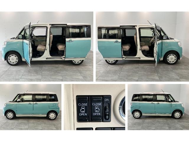 ムーヴキャンバスＧメイクアップＶＳ　ＳＡ３　８型ナビ　パノラマカメラ衝突被害軽減ブレーキ　８インチフルセグナビ　ＤＶＤ再生　Ｂｌｕｅｔｏｏｔｈ　ＵＳＢ　パノラマカメラ　前後ドラレコ　ＥＴＣ　両側電動スライドドア　ＬＥＤ　オートライト　シートヒーター　オートエアコン（滋賀県）の中古車